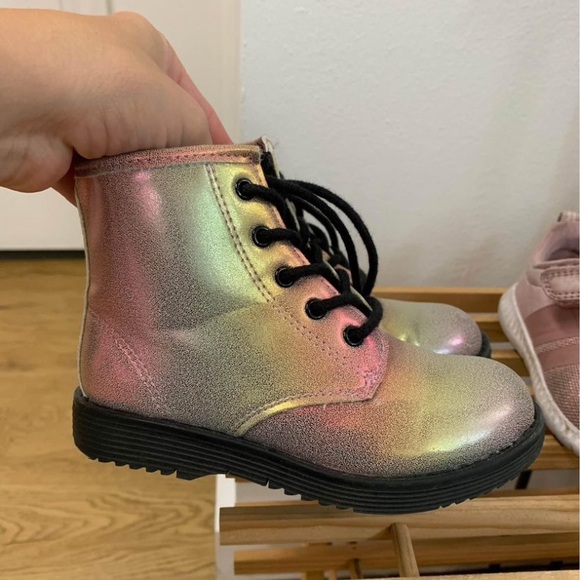 Toddler Girls Rainbow Lace-Up Boots - Multi Colour Size 9 Toddler - Picture 3 of 4